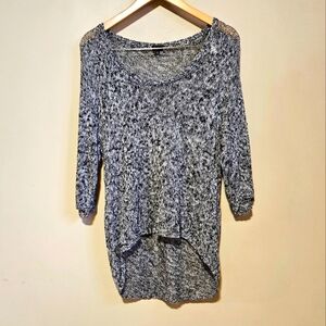 Artizia T. Babaton Linen and Silk 3/4 Length Sleeve Sweater Black  White Size M